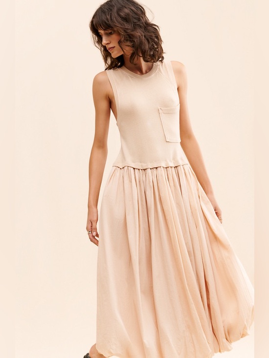 Free People Dresses & Skirts - Free People Calla Lilly Maxi Dress in Sandstone Size Small